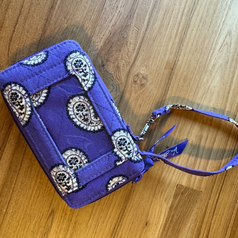 Vera Bradley Simply Violet Purple Paisley Wristlet